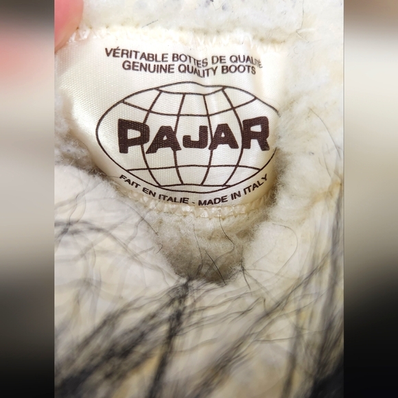 Pajar Black Goat Fur Pom Pom Boots Women's sz. 37/ 6.5 New - Picture 7 of 7